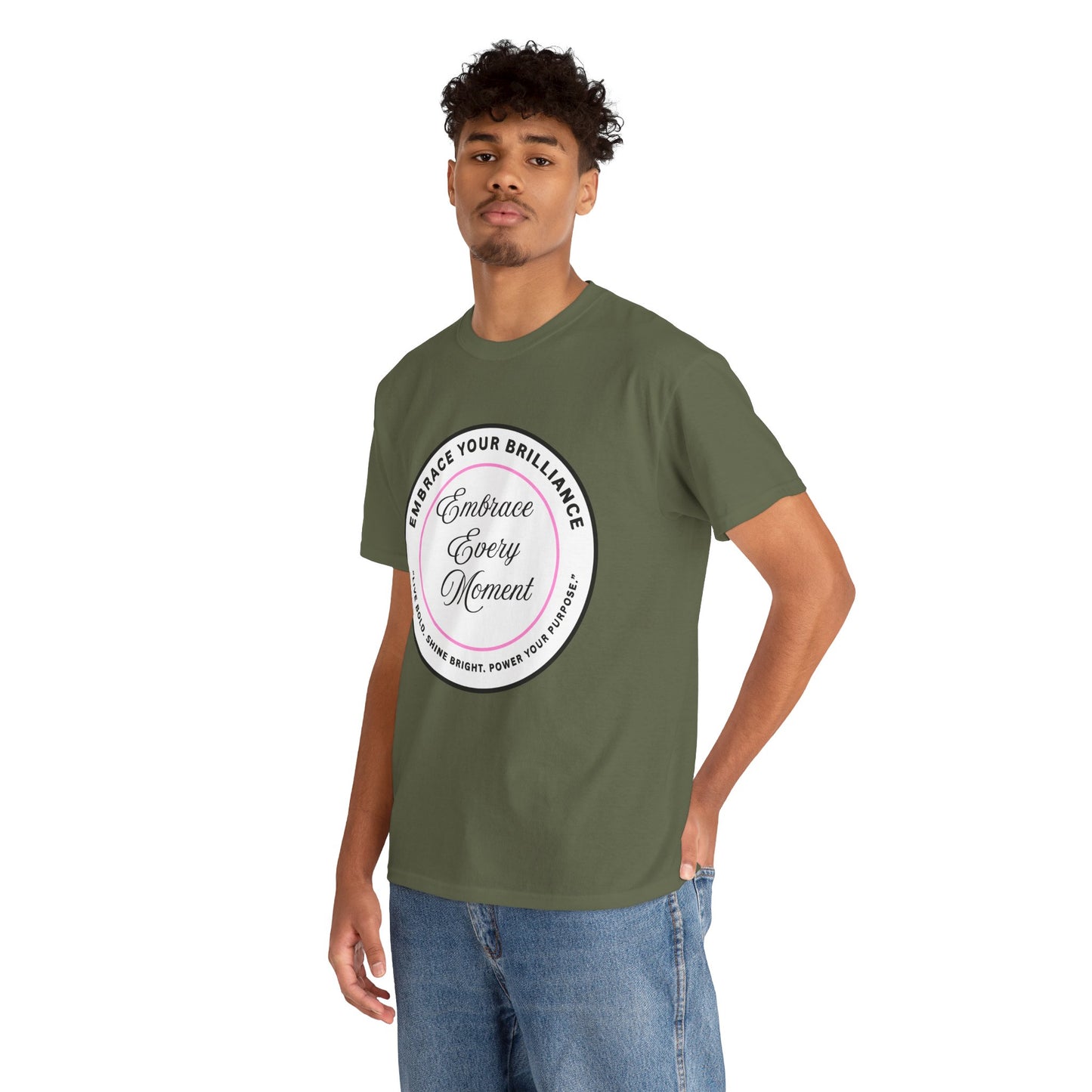 Embrace Your Brilliance Men's Tee — "Embrace Every Moment" Inspirational Graphic Shirt