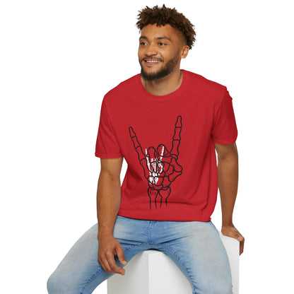 Skeleton Hand Rock Sign T-Shirt
