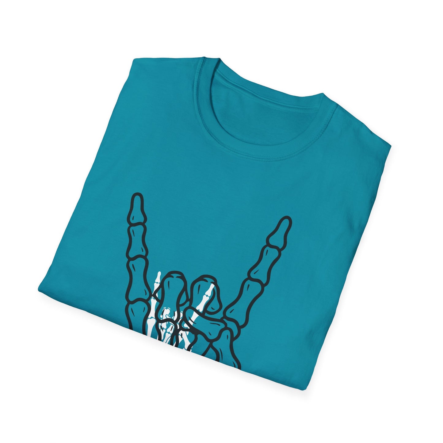 Skeleton Hand Rock Sign T-Shirt