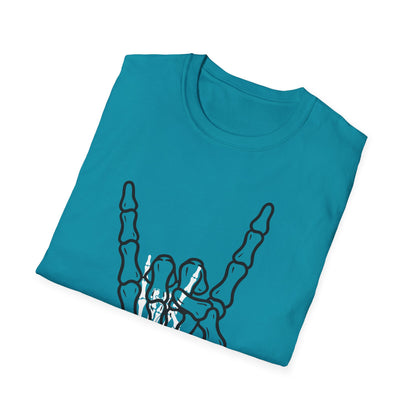 Skeleton Hand Rock Sign T-Shirt