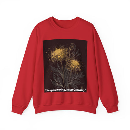 Keep Growing, Keep Glowing Floral Crewneck Sweatshirt