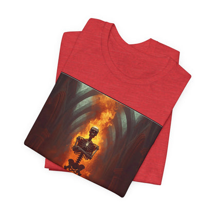 Still Standing Strong T-Shirt — Fiery Skeleton Gothic Tee