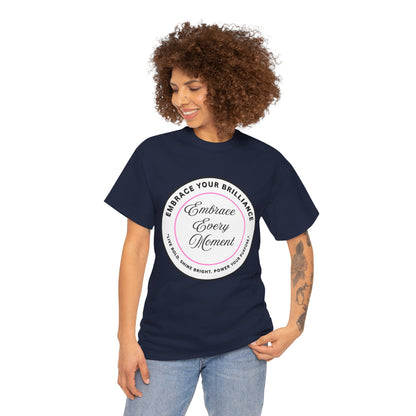Embrace Your Brilliance Men's Tee — "Embrace Every Moment" Inspirational Graphic Shirt