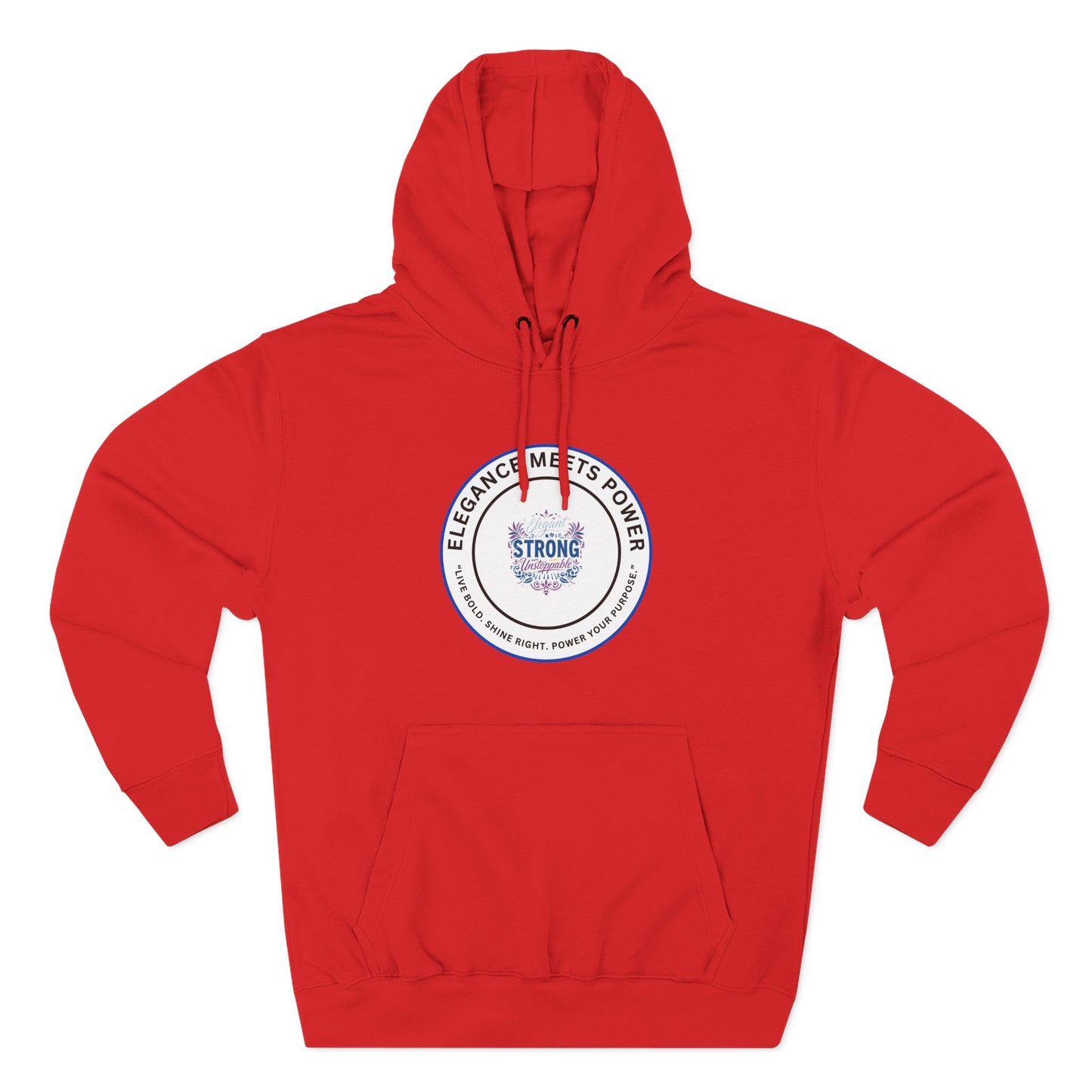 Strong Elegance Hoodie — "Elegance Meets Power" Fleece Pullover