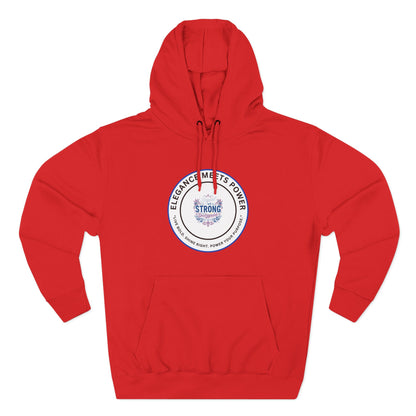 Strong Elegance Hoodie — "Elegance Meets Power" Fleece Pullover