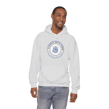 Hoodie — "Elegance Meets Power" Strong and Stylish Badge Pullover