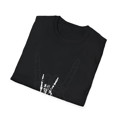 Skeleton Hand Rock Sign T-Shirt