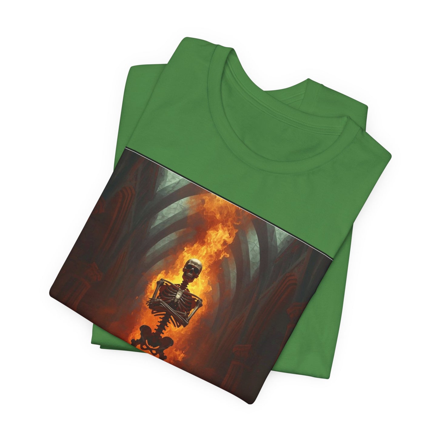 Still Standing Strong T-Shirt — Fiery Skeleton Gothic Tee