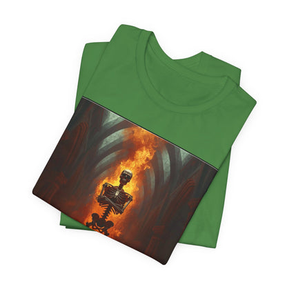 Still Standing Strong T-Shirt — Fiery Skeleton Gothic Tee