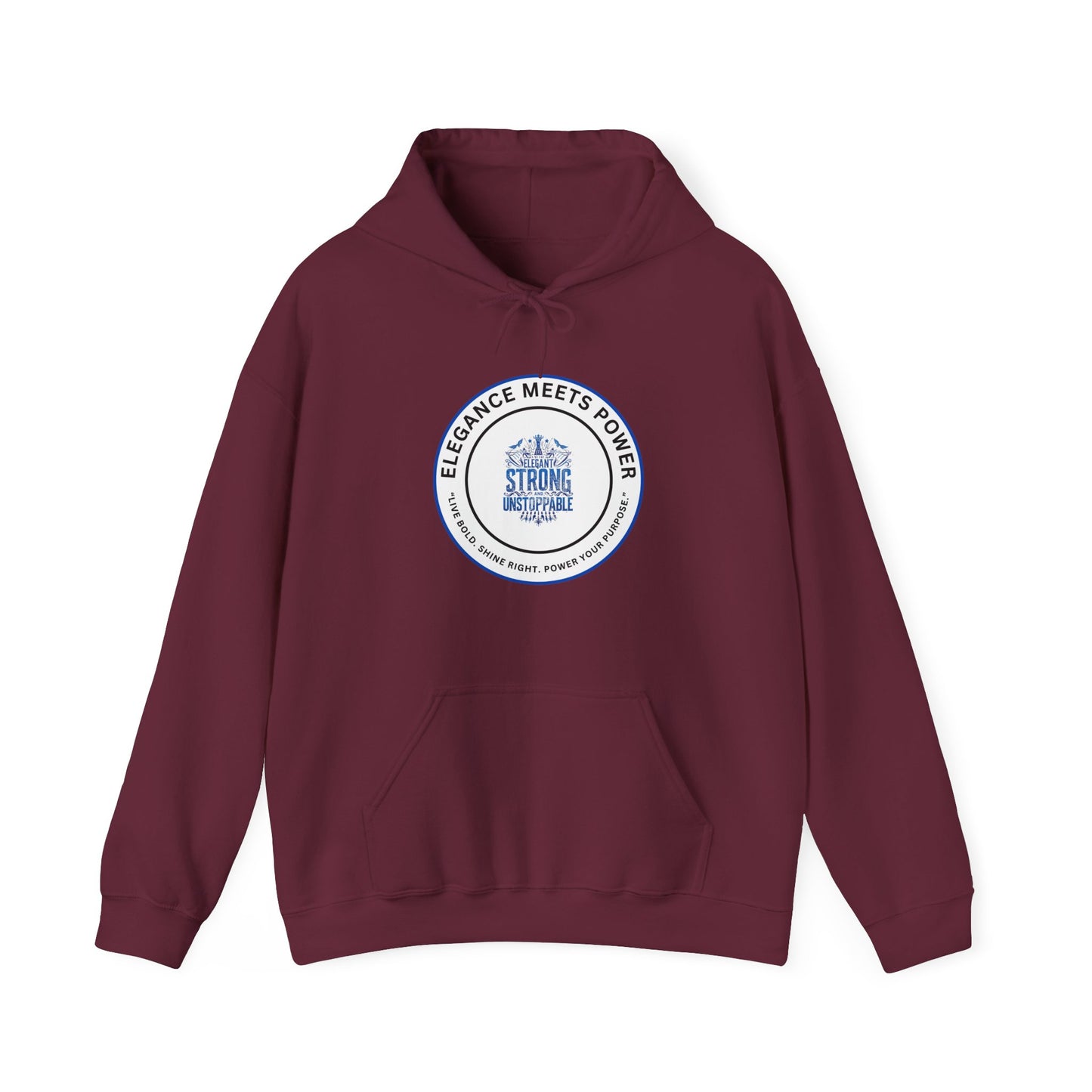 Hoodie — "Elegance Meets Power" Strong and Stylish Badge Pullover