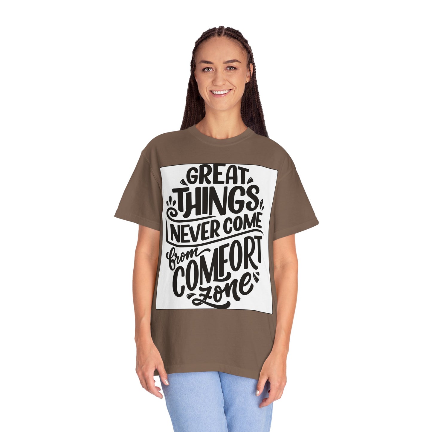 Motivational Tee - "Great Things Never Come From Comfort Zone" Graphic T-Shirt