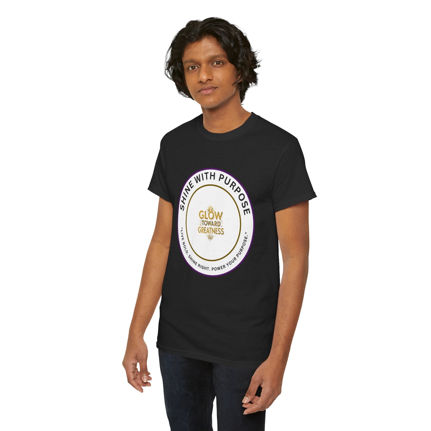 Shine With Purpose Tee — "Glow Toward Greatness" Inspirational Graphic T‑Shirt
