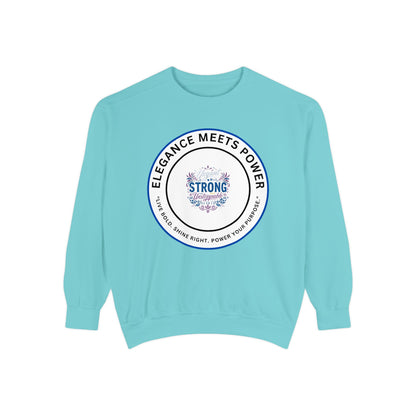 Strong Floral Crest Sweatshirt — "Elegance Meets Power" Crewneck