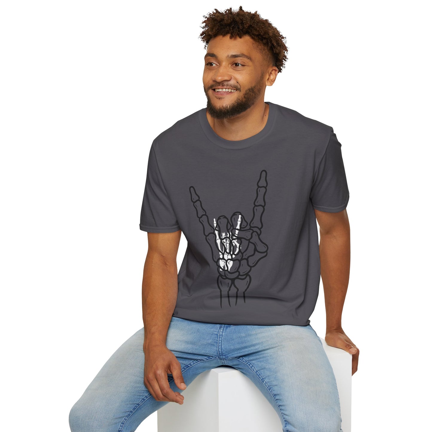 Skeleton Hand Rock Sign T-Shirt