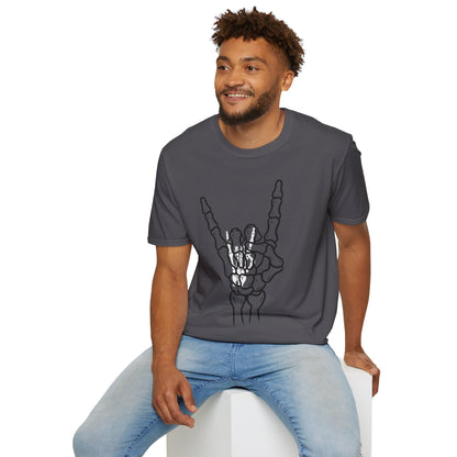 Skeleton Hand Rock Sign T-Shirt