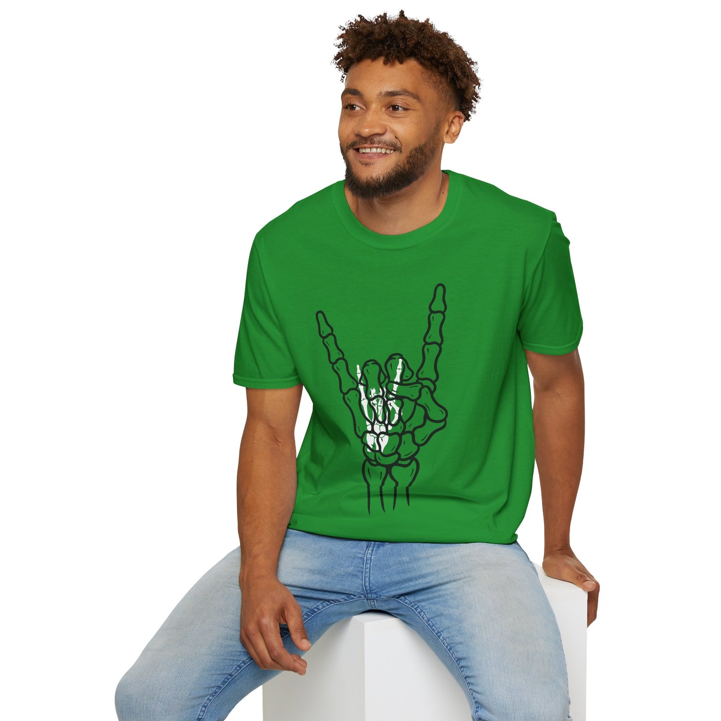 Skeleton Hand Rock Sign T-Shirt