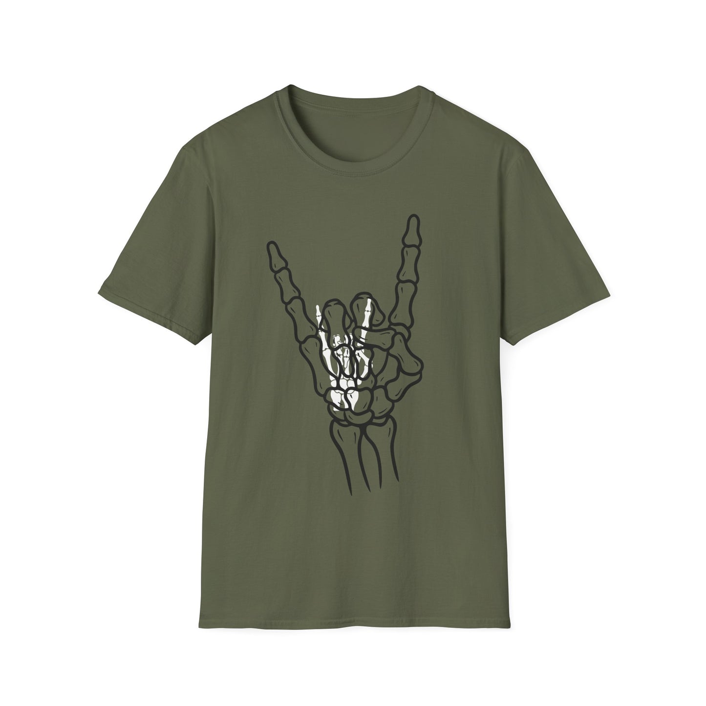 Skeleton Hand Rock Sign T-Shirt