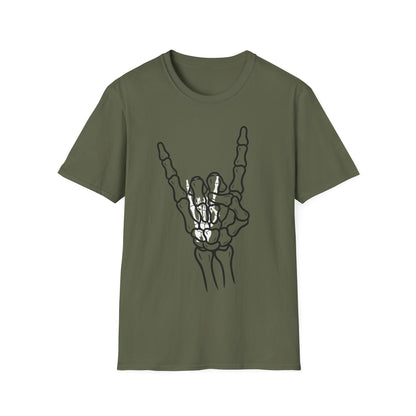 Skeleton Hand Rock Sign T-Shirt
