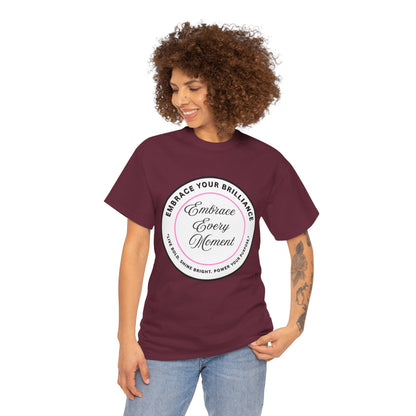 Embrace Your Brilliance Men's Tee — "Embrace Every Moment" Inspirational Graphic Shirt