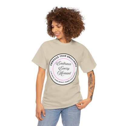 Embrace Your Brilliance Men's Tee — "Embrace Every Moment" Inspirational Graphic Shirt