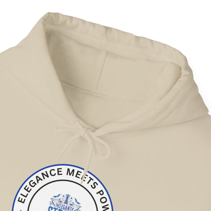 Hoodie — "Elegance Meets Power" Strong and Stylish Badge Pullover