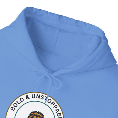 Bold & Unstoppable Lion Hoodie — Inspirational Graphic Pullover