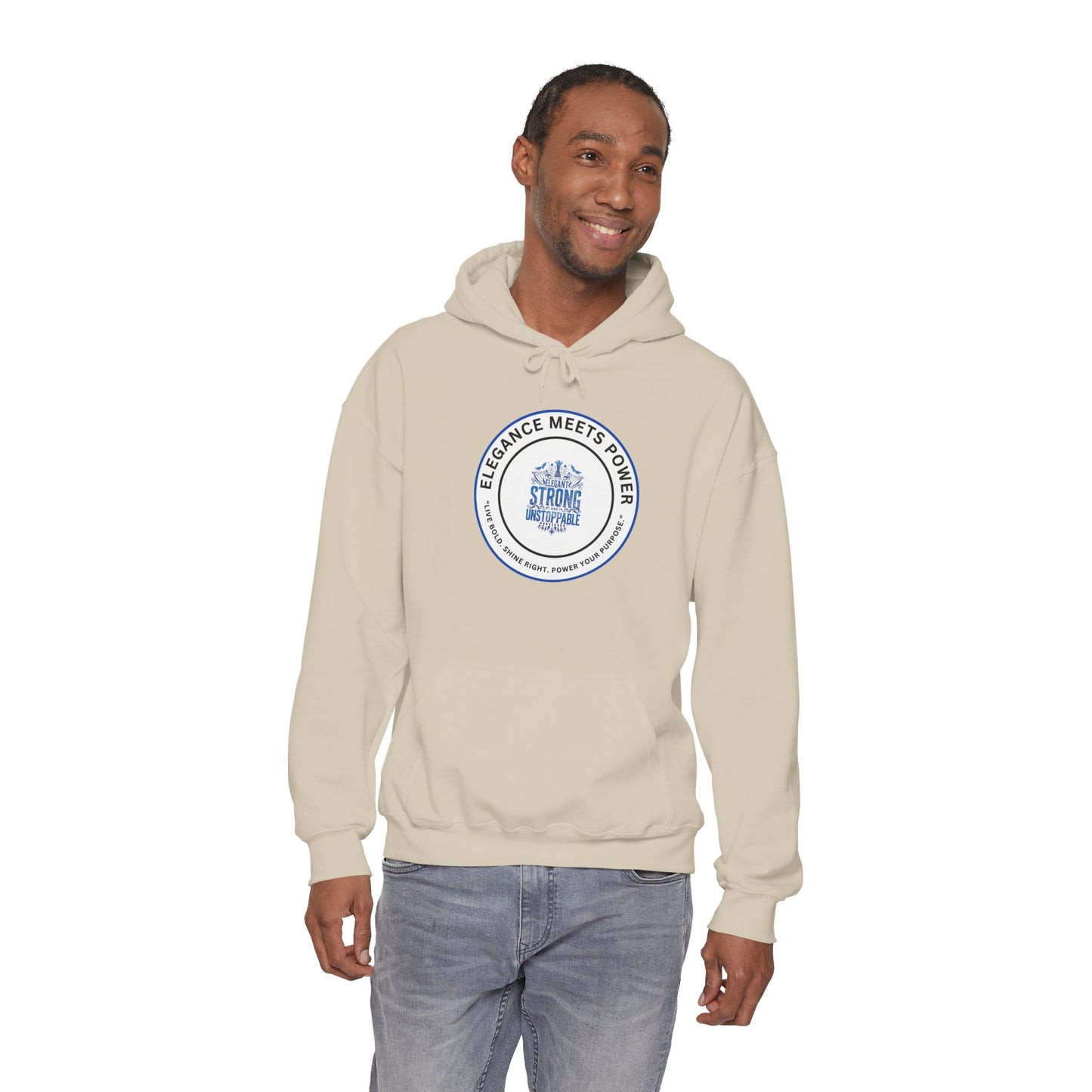 Hoodie — "Elegance Meets Power" Strong and Stylish Badge Pullover