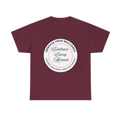 Embrace Your Brilliance Men's Tee — "Embrace Every Moment" Inspirational Graphic Shirt