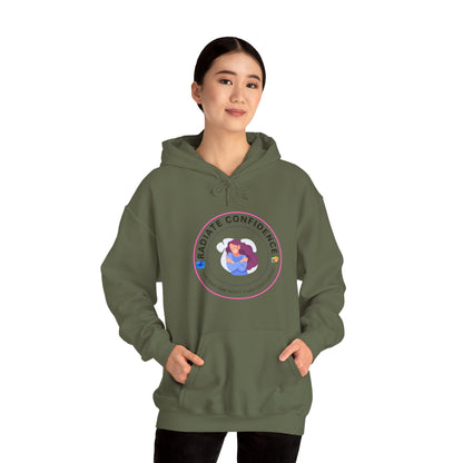 Radiate Confidence Hoodie — Feminine Self-Love Graphic Sweatshirt