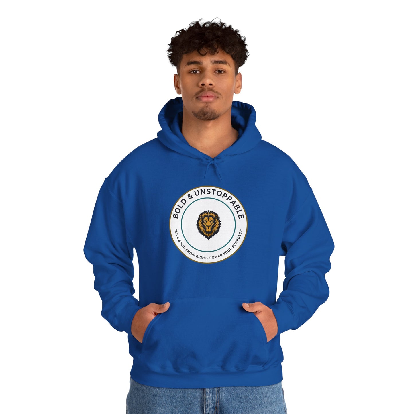 Bold & Unstoppable Lion Hoodie — Inspirational Graphic Pullover