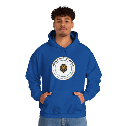 Bold & Unstoppable Lion Hoodie — Inspirational Graphic Pullover