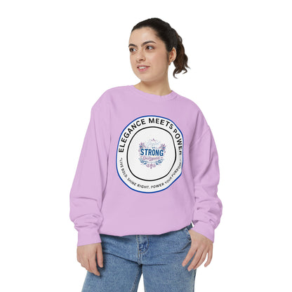 Strong Floral Crest Sweatshirt — "Elegance Meets Power" Crewneck