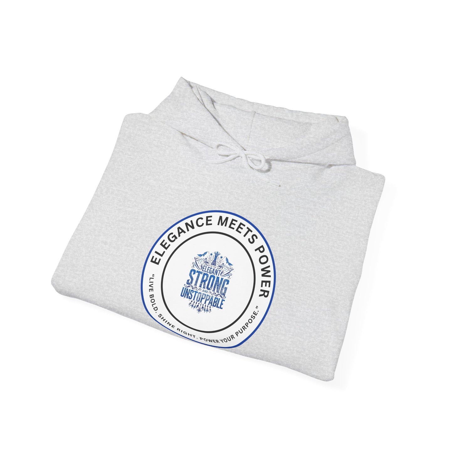 Hoodie — "Elegance Meets Power" Strong and Stylish Badge Pullover