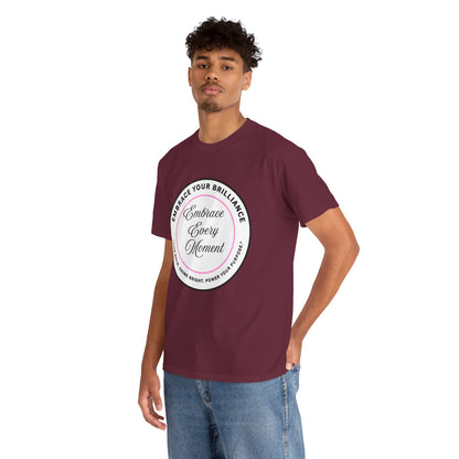 Embrace Your Brilliance Men's Tee — "Embrace Every Moment" Inspirational Graphic Shirt