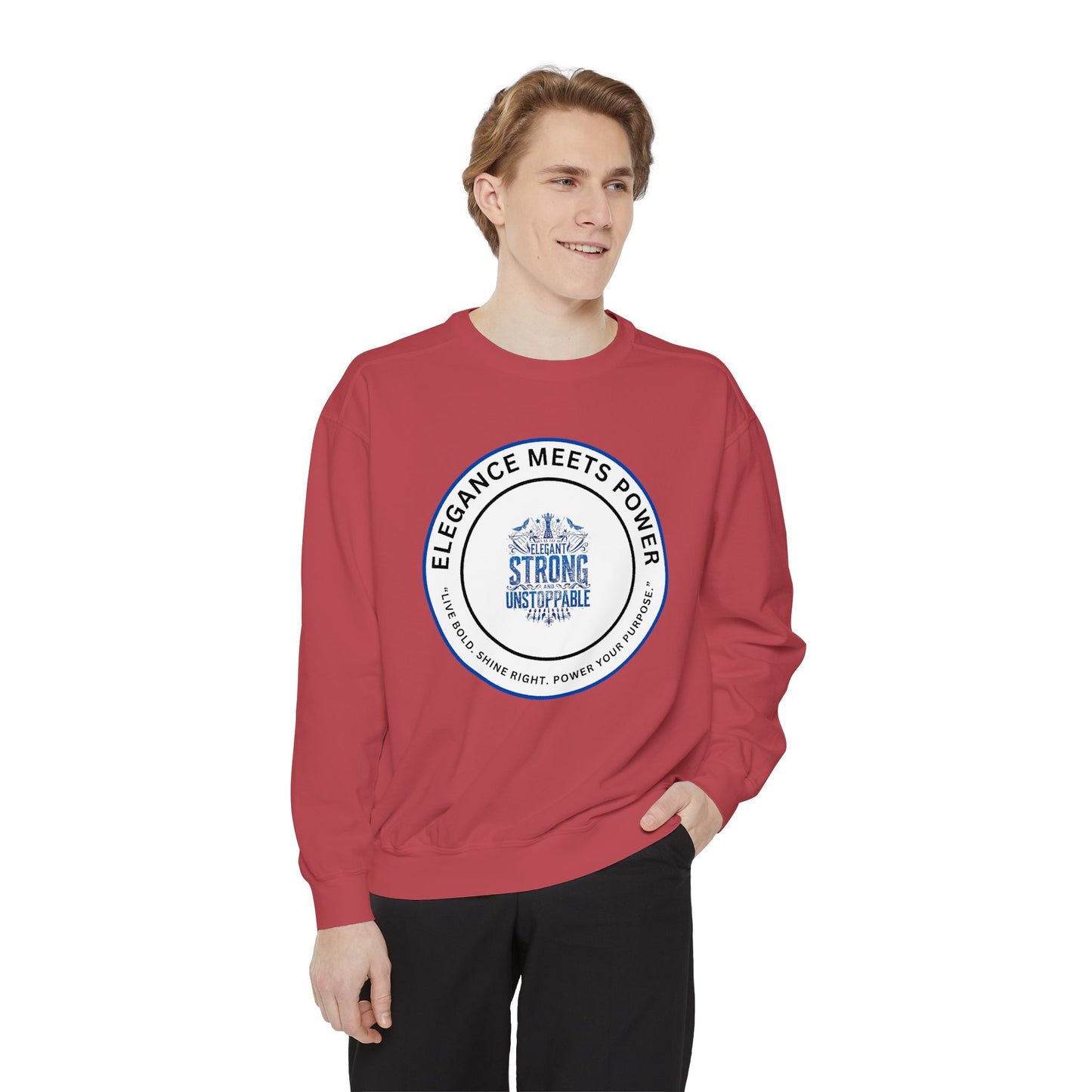 Elegance Meets Power Sweatshirt — "Strong & Gracious" Graphic Crewneck