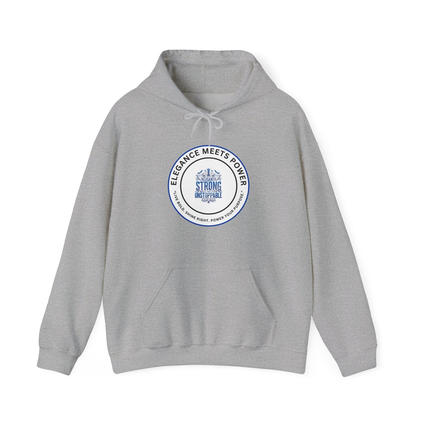 Hoodie — "Elegance Meets Power" Strong and Stylish Badge Pullover