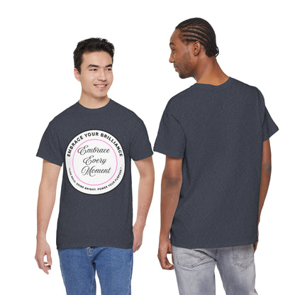 Embrace Your Brilliance Men's Tee — "Embrace Every Moment" Inspirational Graphic Shirt