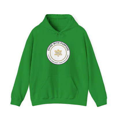 Shine With Purpose Hoodie – "Glow Towards Greatness" Inspirational Pullover