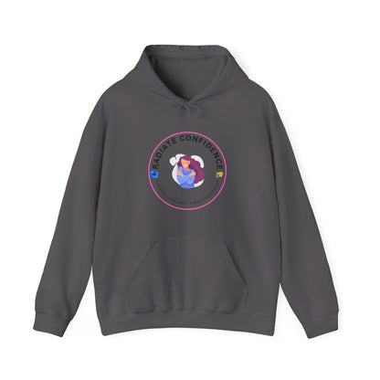 Radiate Confidence Hoodie — Feminine Self-Love Graphic Sweatshirt