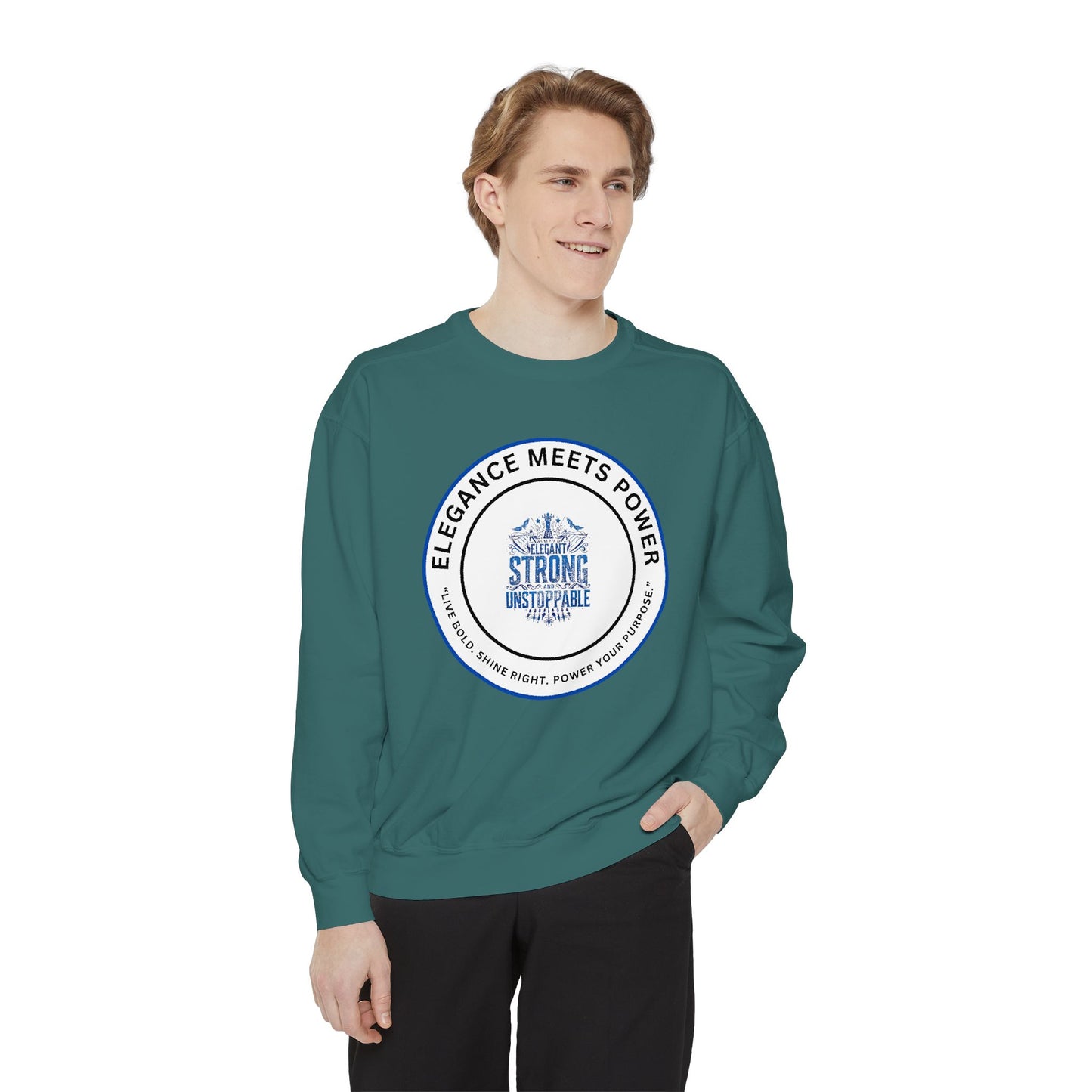 Elegance Meets Power Sweatshirt — "Strong & Gracious" Graphic Crewneck