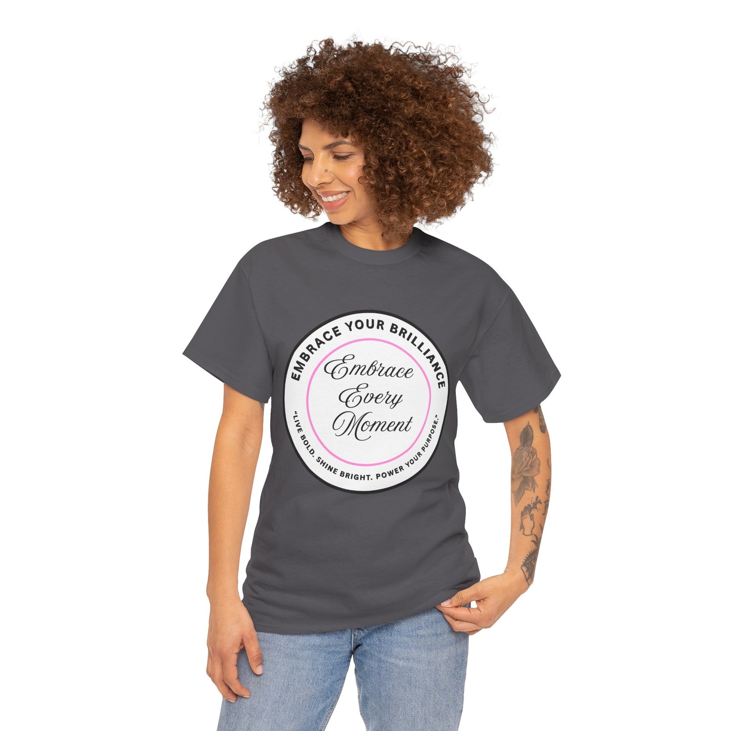 Embrace Your Brilliance Men's Tee — "Embrace Every Moment" Inspirational Graphic Shirt
