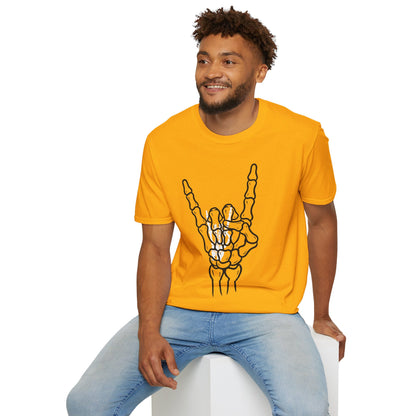 Skeleton Hand Rock Sign T-Shirt