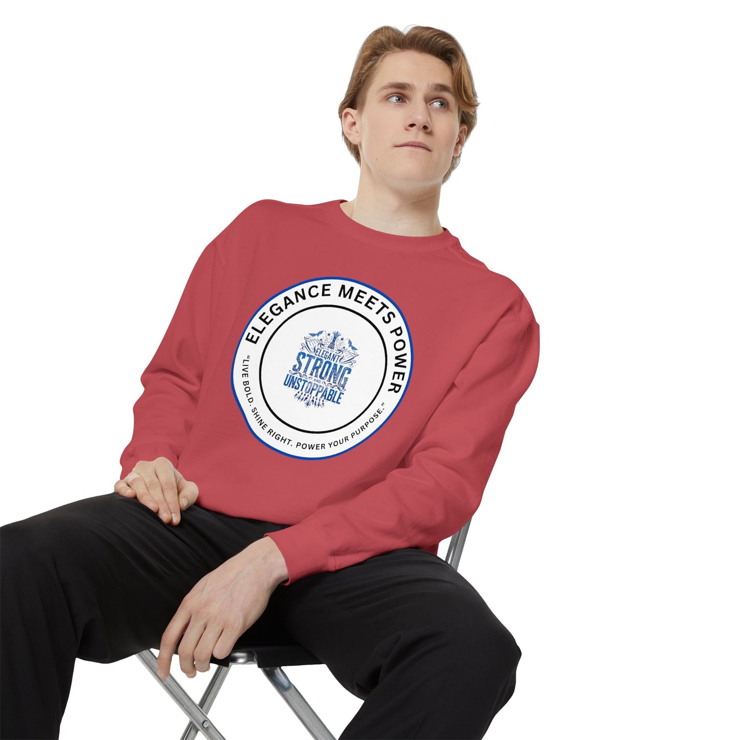 Elegance Meets Power Sweatshirt — "Strong & Gracious" Graphic Crewneck