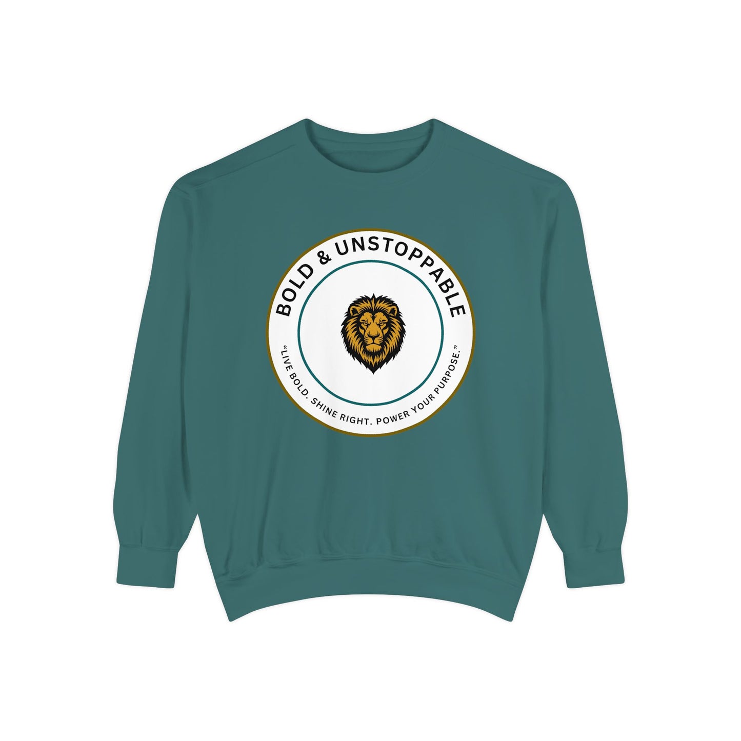 Bold & Unstoppable Lion Sweatshirt — Inspirational Graphic Crewneck