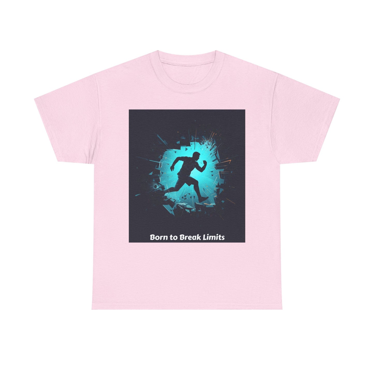 Running T-Shirt — 'Born to Break Limits' Motivational Athletic Tee