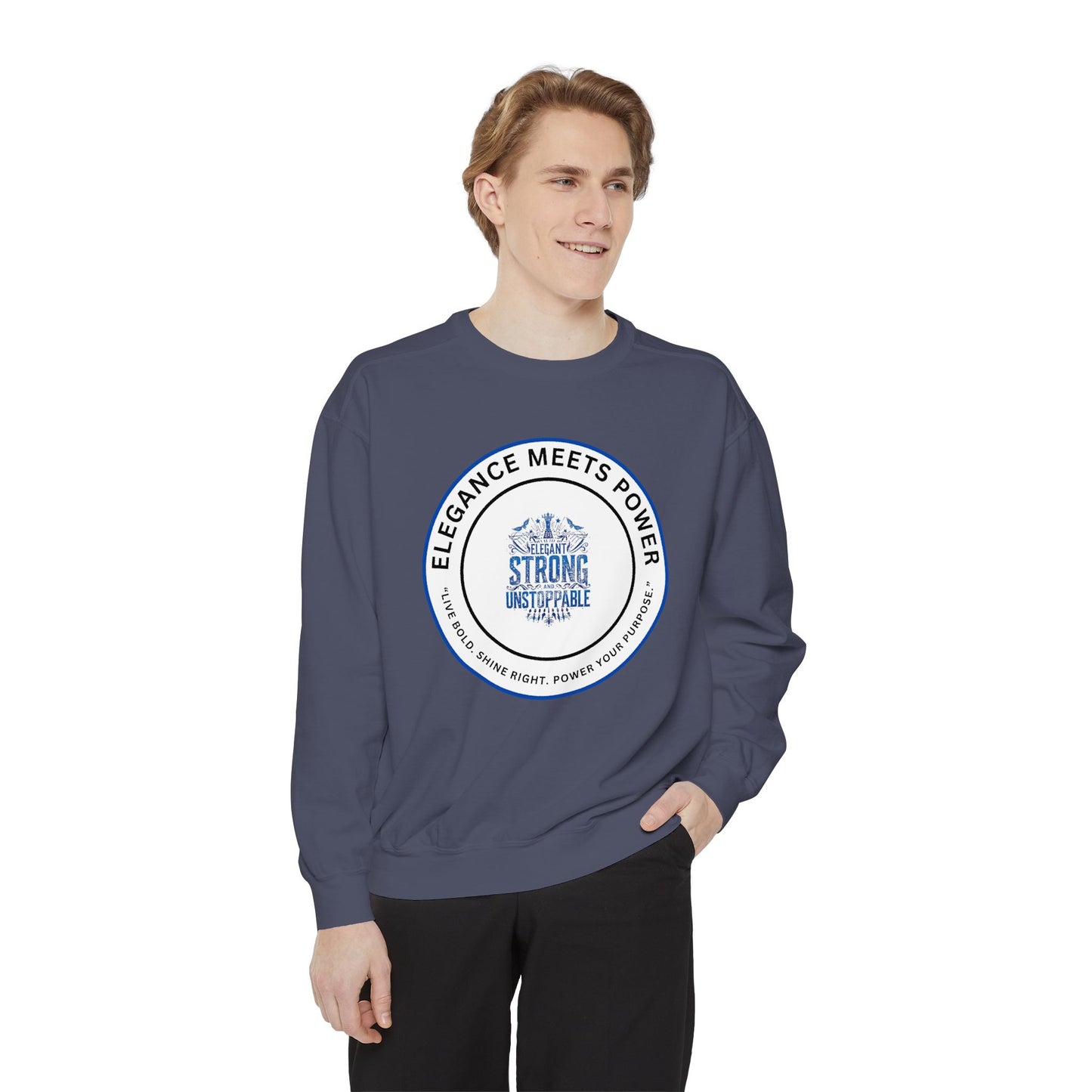 Elegance Meets Power Sweatshirt — "Strong & Gracious" Graphic Crewneck