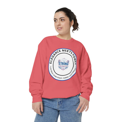 Strong Floral Crest Sweatshirt — "Elegance Meets Power" Crewneck
