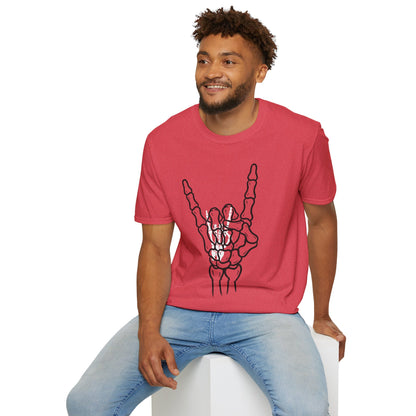 Skeleton Hand Rock Sign T-Shirt
