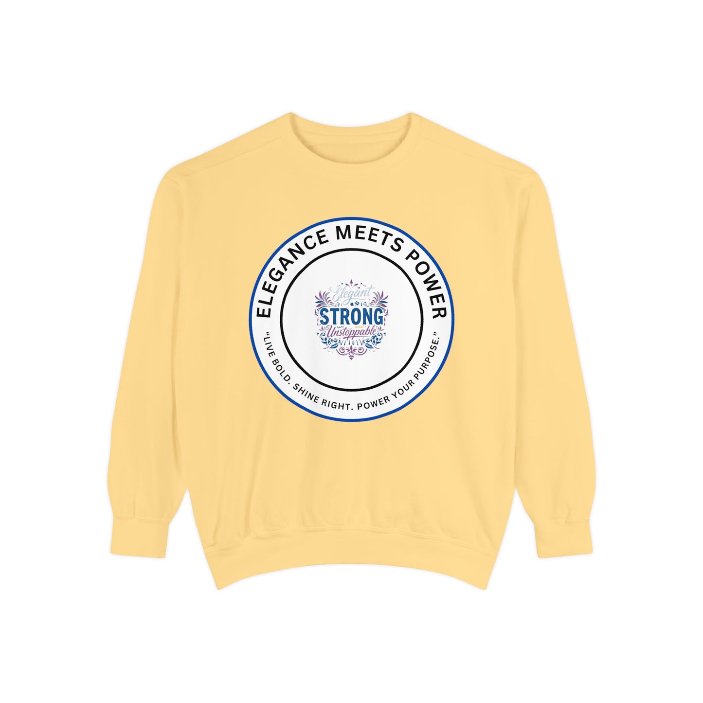 Strong Floral Crest Sweatshirt — "Elegance Meets Power" Crewneck