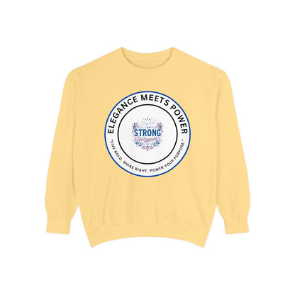 Strong Floral Crest Sweatshirt — "Elegance Meets Power" Crewneck